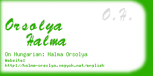 orsolya halma business card